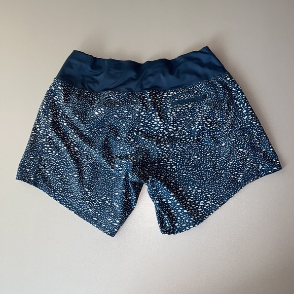 Oiselle Blue and White Athletic Shorts - Picture 2 of 5